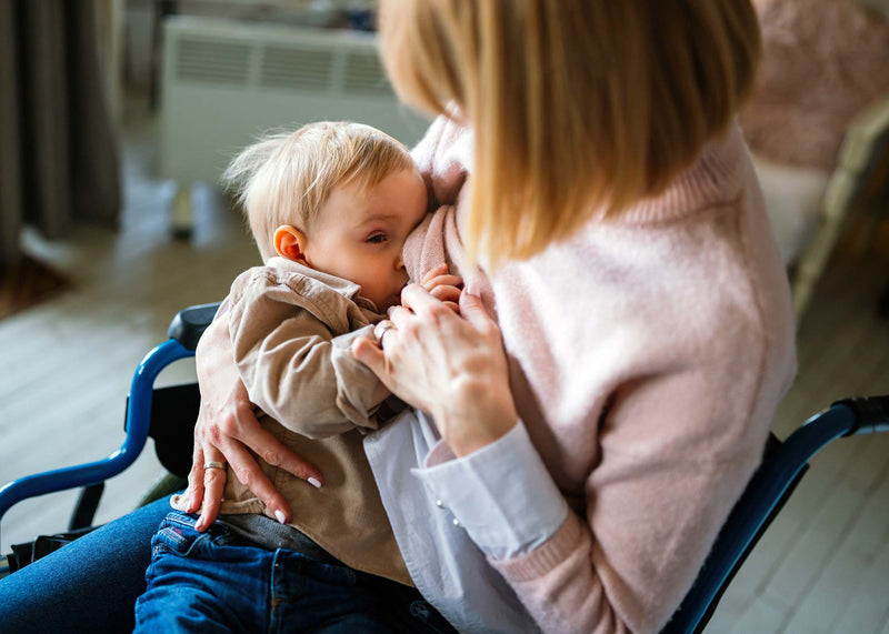 babywearing in a wheelchair